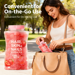 Integratori Vitaminici Superfood per Adulti, Gommose Vegane alla Biotina per <span class=keywords><strong>Capelli</strong></span>, Pelle <span class=keywords><strong>e</strong></span> <span class=keywords><strong>Unghie</strong></span>, 100% Naturali OEM - Product Image 1