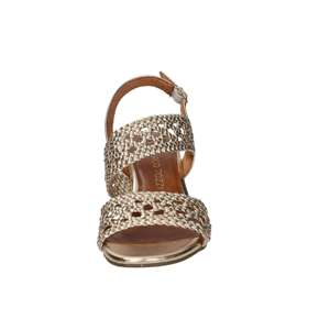 Sandales à talons pour femme Marco Tozzi 7 cm dorées taille 37 - Product Image 3