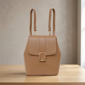 Compact Lady Waterproof Synthetic <b>Leather</b> <b>Backpack</b> Lightweight with Adjustable Straps and Zipper Lock - Product Image 2