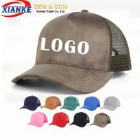Gorras Trucker de 5 Paneles de Gamuza Lisa X&K al por Mayor, Diseño a Cuadros en la Parte Trasera, Gorras Lisas Listas para Bordar, para Manualidades Personalizadas
