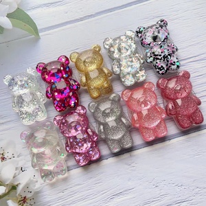High Quality Cute Bling Sparkle Glitters Bear Mobile Phone <strong>Holder</strong> <strong>Expanding</strong> Mobile Phone Stand Grip Socket - Product Image 1