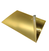 Feuille acrylique dorée à haute transparence PMMA 5 mm en stock