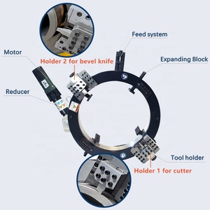 Top-168 OD gắn ra đường kính 50-168mm ống khí nén cắt lạnh Máy vát vỏ sò cắt - Product Image 2
