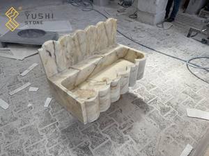 YUSHI 현대 Calacata 골드 대리석 벽걸이 형 욕실 싱크대 화장대 책상 튼튼한 직사각형 호텔 화장실 - Product Image 4