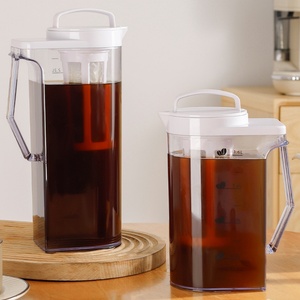 Large Capacity Clear Plastic Pitcher 1.6/2.2L Water Kettle With Sealed <b>Lid</b> Transparent Coffee Cold Brewing <b>Pot</b> for Kitchen Tool - Product Image 1