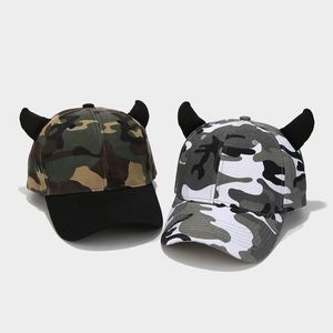 Azov-yt Gorra de Béisbol con Diseño de Cuernos de <span class=keywords><strong>Diablo</strong></span>, Ideal para Viajes y Actividades al Aire Libre, Estilo Camuflaje - Product Image 3