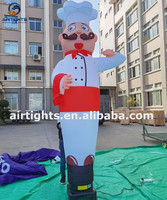 Offre Spéciale souffleur d'air inclus la publicité agitant le danseur gonflable d'air de chef de main pour le restaurant