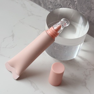 Vente en gros de flacons cosmétiques en plastique souple transparents de 10 g, de couleur rose, en forme de vague, avec étiquette personnalisée, emballage PCR - Product Image 6