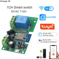 Module intelligent Tuya USB 7-32V 1 canal Jog Inching Auto-verrouillage WIFI Interrupteur intelligent sans fil pour la maison Contrôle à distance Fonctionne avec Alexa