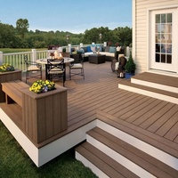 Vente chaude Design Moderne 140*25mm Wpc Plancher Decking Conseil Facile À Installer Bois Plastique Composite pour Jardin Extérieur