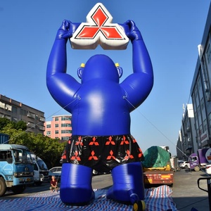 Mascota Inflable Gigante de Gorila Azul con Logotipo de <span class=keywords><strong>Mitsubishi</strong></span> - Figura Inflable Publicitaria para Promociones de <span class=keywords><strong>Concesionarios</strong></span> de Automóviles - Product Image 3