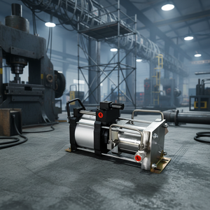 Pompa Pneumatica a Pistone ad Alta Pressione Shineeast 2:1 232PSI per CO2 O2 N2 H2 <span class=keywords><strong>He</strong></span> Ar - Sistema di Riempimento Gas OEM per Laboratori - Product Image 5