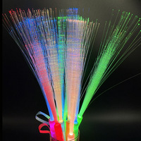 Tongkat Serat Optik Plastik LED Bercahaya Warna-warni JCAY, Tongkat Pijar Tiga Fungsi untuk Konser, Pesta, dan Sorak-sorai