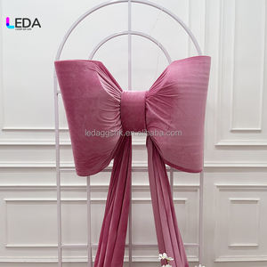 Lazo Decorativo Rosa de Doble Capa Personalizado de Fábrica SMOOTH, Lazo Grande de Tela Rosa para Decoración de Fiestas - Product Image 4
