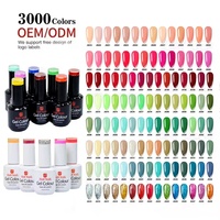 Kit de vernis à ongles gel Offre Spéciale 15ml avec logo personnalisé vernis gel néon UV en 3000 couleurs nouvelle collection avec source de lampe LED
