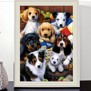 SONGWOOART 5D bricolage diamant <span class=keywords><strong>peinture</strong></span> mignon chiens photo diamant Art Kits pour débutants décor à la maison <span class=keywords><strong>peinture</strong></span> par numéros cadeau - Product Image 1