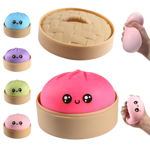 Dumpling Squishies Toy Simulation Bun Squeeze Stress Relief Toy Dumplings Twist Toy for Youth - Product Image 1