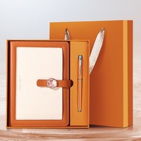 Coffret Cadeau Carnet en Cuir PU Personnalisable avec Logo Imprimable, Journal d'Affaires et Planificateur avec Stylo pour Événement d'Entreprise