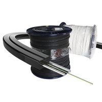 Cable de Fibra Óptica para Interiores de 500M por Rollo, G657A1 G657A2, Diámetro Exterior de 4.6mm, 1F 2F 4F, Negro, LSZH PE
