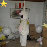 Costume de mascotte Funtoys Lapin Cretin Rayman Raving Rabbit pour adulte, déguisement pour Noël, Halloween, carnaval, fête