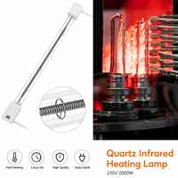 Lampe chauffante infrarouge en verre de quartz pour préformes PET, chauffage industriel 780mm 240V 2000W pour pièces de rechange de machines de soufflage automatiques