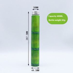 Bamboo-shaped Disposable Plastic Drinking <b>Water</b> <b>Bottle</b> with <b>Straw</b> for Hiking & Party Use - Product Image 4
