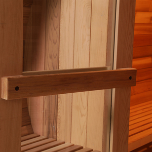 Sauna al aire libre de cedro rojo canadiense, sala de vapor, sauna de barril grande, sala de sauna de cedro con proch - Product Image 6