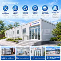 Maison conteneur préfabriquée en kit, design contemporain, garantie 1 an, pour cliniques médicales modulaires et bureaux