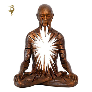 Scultura in bronzo statua astratta uomo <span class=keywords><strong>e</strong></span> servo - Product Image 1