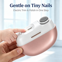 Lime à ongles électrique 2-en-1 améliorée avec lame en alliage ultra-affûtée et lime de polissage en verre nano pour bébés/enfants/personnes âgées