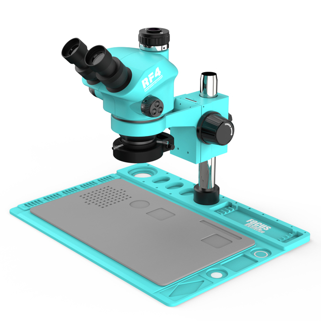 Best Original 7-50X Electronics Trinocular Microscope RF4 RF7050TVD2 for Phone PCB Soldering Welding Tool With Maintenance Pad