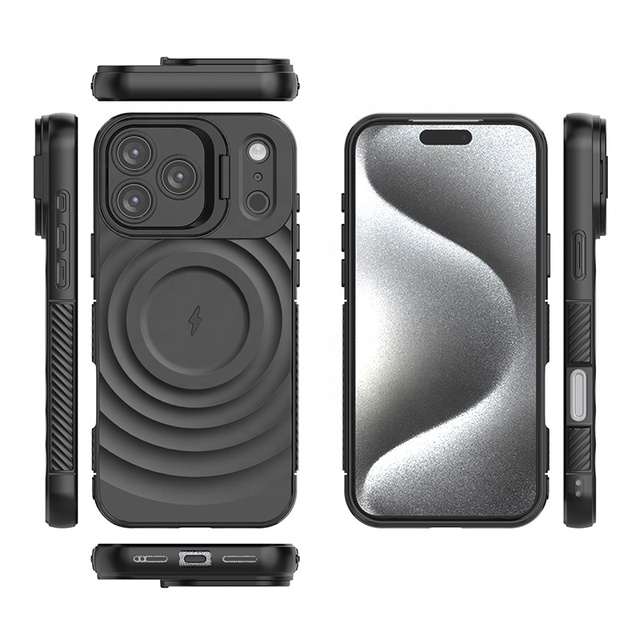 Lens Coverage and Invisible Brackets for iphone 17 16 15 Corrugated Shockproof Back Cover for iphone Series Phone Case With Full