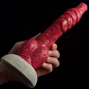 FAAK 7.8 inç kavisli kurtadam yapay penis ham sığır renk kinky seks oyuncak su geçirmez hayvan yapay penis fantezi kadınlar için