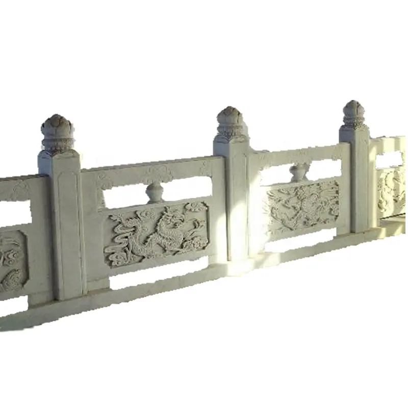 Customized house decoration, wholesale price of various stones, high-quality natural white marble balustrade handrail sculpture