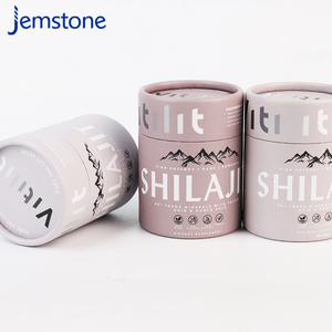 Boîte d'emballage cylindrique en carton kraft recyclable de qualité alimentaire pour compléments alimentaires, tube en papier Shilajit, conception personnalisée - Product Image 2