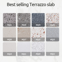 Carreaux de terrazzo gris élégants de qualité extérieure Runpin, pierre inorganique résistante aux intempéries pour trottoirs et patios