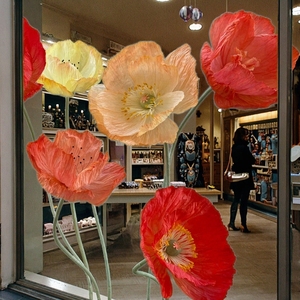 Yüksek kalite el yapımı düğün dekorasyon otomatik hareketli dev çiçek arka plan düzeni için pencere ekran olay dekorasyon - Product Image 5