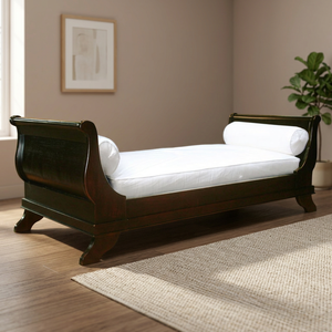 Sofá cama de estilo francés, fabricado en madera de caoba sólida - Product Image 3