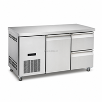 Réfrigérateur commercial en acier inoxydable sous le comptoir porte simple Double tiroir refroidisseur de plan de travail pour