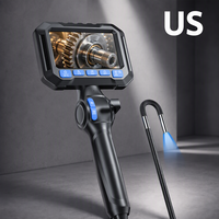 Endoscope industriel portable Z90 professionnel, caméra d'inspection articulée à 360° bidirectionnelle, mini-caméra HD avec source lumineuse