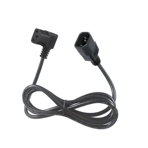 Iec Power Cord Factory Supplier SJT SVT SJTW h05vv-f 3G*0.75mm/1mm/1.5mm Angle C13 to C14 Male to Female Extension Cable