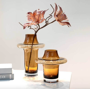 Ornements en verre artistique médiéval haut de gamme, arrangement de fleurs romantiques aquatiques, <span class=keywords><strong>vase</strong></span> français, <span class=keywords><strong>vase</strong></span> de table - Product Image 2