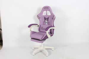 Yüksek Kaliteli Mor PC Oyun Koltuğu Benzersiz Minimalist Kaldırılabilir Ayarlanabilir Yönetici Döner Koltuğu Masajlı Soğutmalı Ofis Koltuğu - Product Image 3