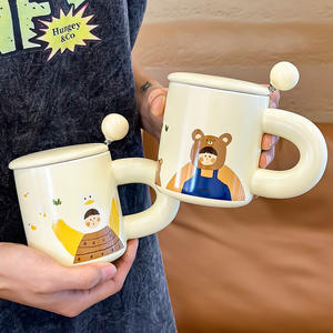 Zuo Mu Ceramic <b>Mug</b> With Lid Heat Resistant <b>Coffee</b> Cup Creative Water Cup For Gift Autumn 2023 - Product Image 2