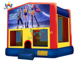 Château gonflable commercial K-Pop Demon Hunters avec toboggan pour événements et locations de fêtes d'enfants - Product Image 3