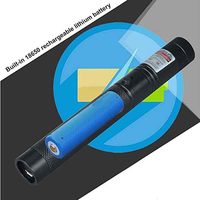 Linterna LED EDC Verde Recargable por USB de Alta Potencia y Largo Alcance con Enfoque Ajustable, Lápiz Láser de Aluminio, Resistente al Agua IP66