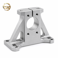Support de montage en aluminium usiné CNC de haute précision sur mesure, finition anodisée argentée