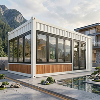 Maison conteneur 20 pieds en kit, portable, modulaire, préfabriquée, petite maison, assemblage rapide, structure en acier, bureau de chantier, cabane de camping
