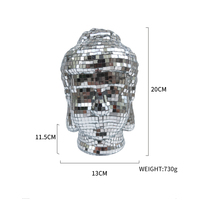 Boule disco miroir en résine Chuang De avec tête de Bouddha, décoration faite à la main, durable, idéale pour la maison, les cafés, les espaces artistiques, vente en gros