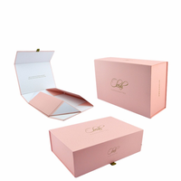Boîte rigide magnétique de couleur rose YH, boîte en carton sécurisée, logo personnalisé pour l'emballage de chocolats, de bonbons et de cadeaux